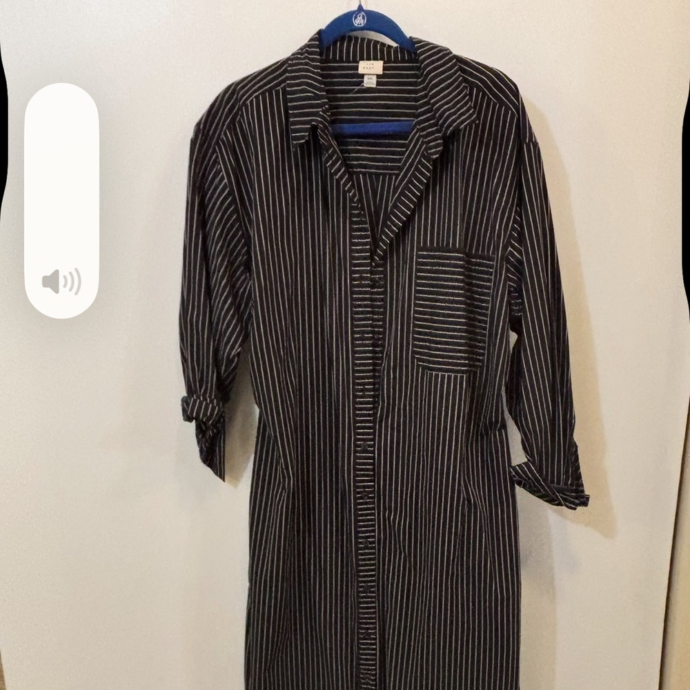 a new day Black and White Striped Midi Dress